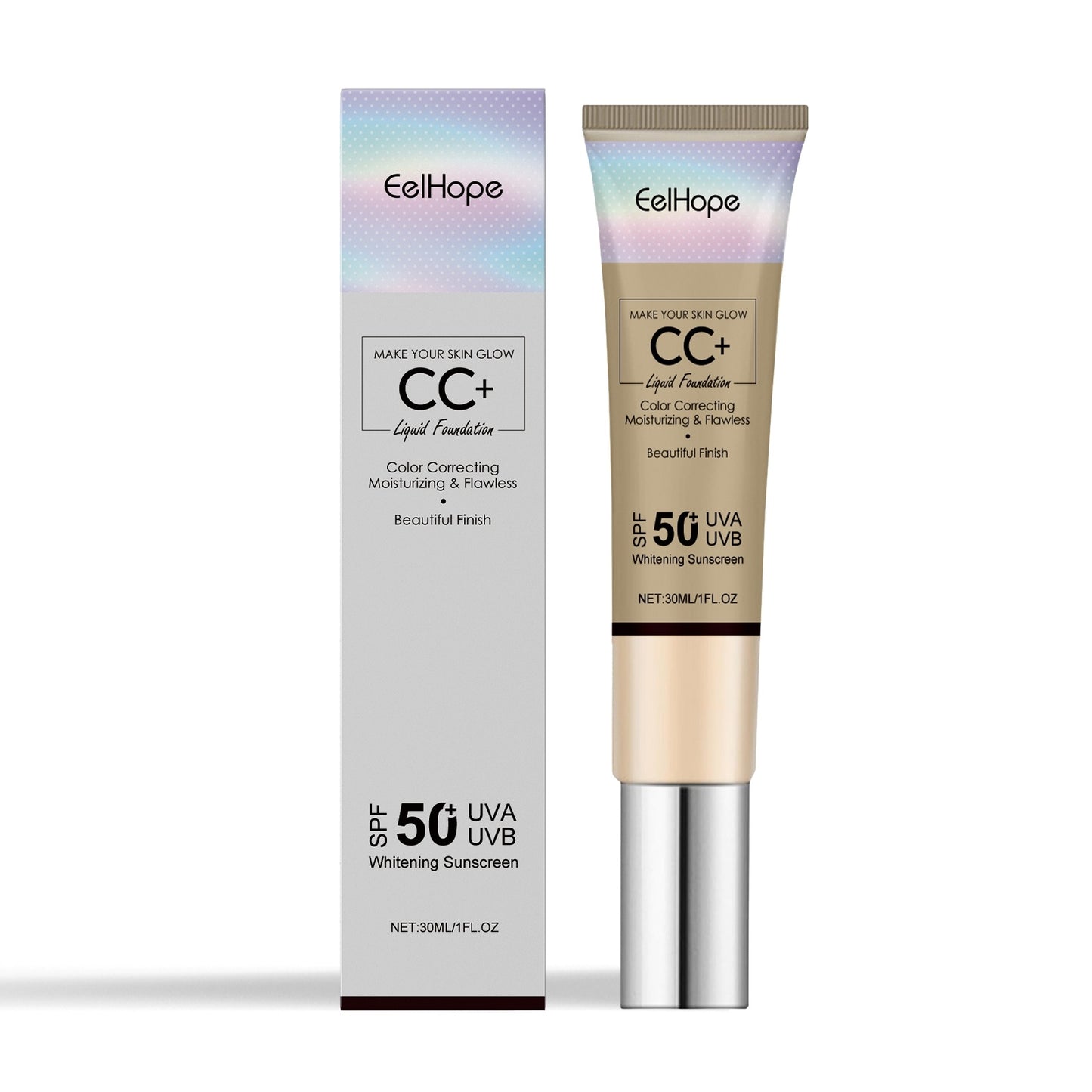 EELHOE Skin Tone Sunscreen +50SPF CC Cream – 30ml EELHOE COSMETICS