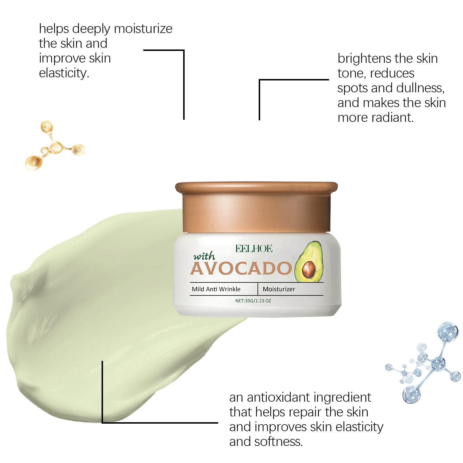 EELHOE Avocado Fade Anti-Wrinkle Face Cream – Deep Hydration & Skin Renewal EELHOE COSMETICS