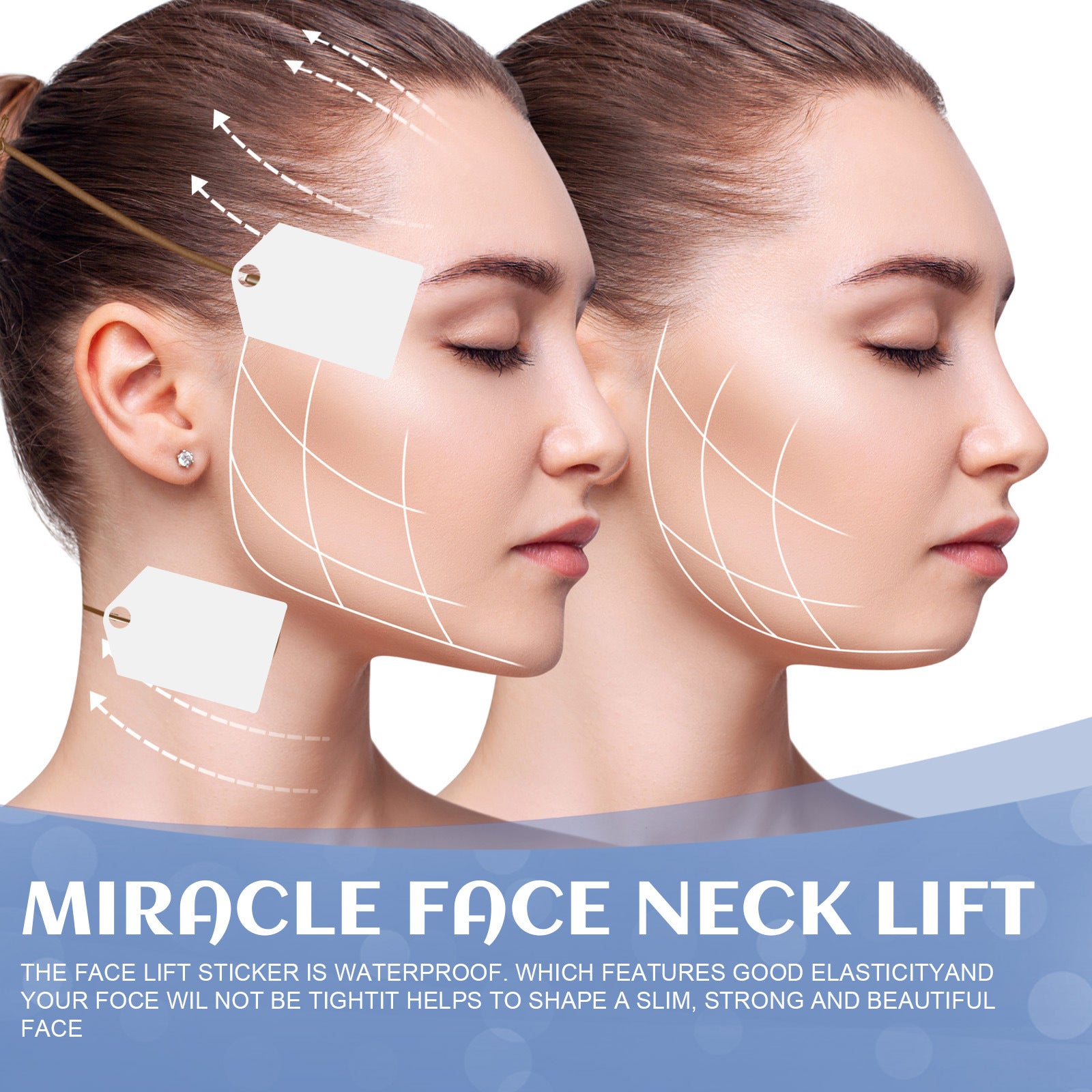 Face Lift Face With V Shaped Plastic Sticker EELHOE COSMETICS