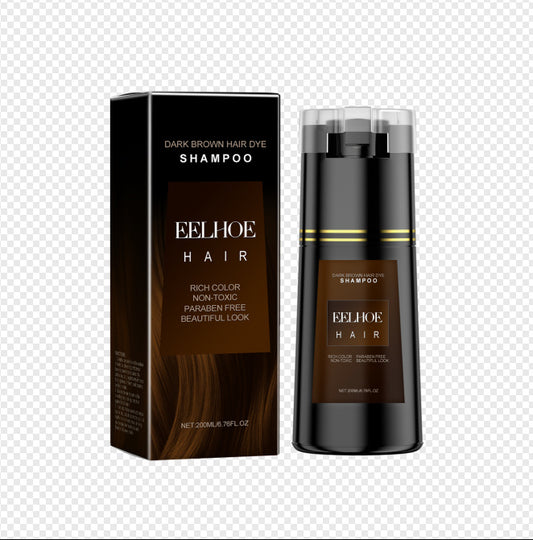 EELHOE Hair Dye Shampoo – Long-lasting Vibrant Hair Color & Shine in One Step Brown EELHOE COSMETICS