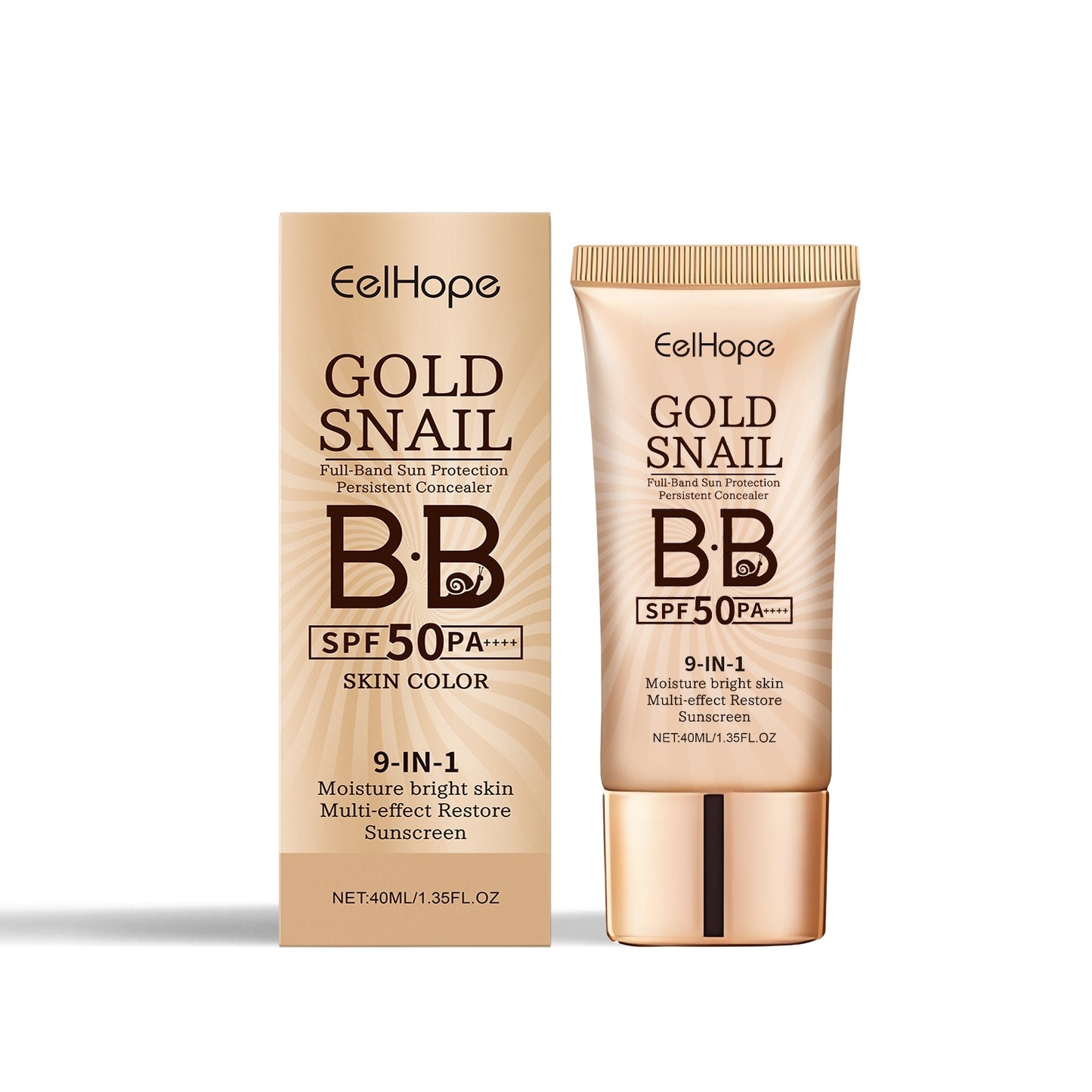 EELHOE Golden Snail Sunscreen BB Cream 3-in-1 Skincare + Sunscreen + Makeup Skin colour EELHOE COSMETICS