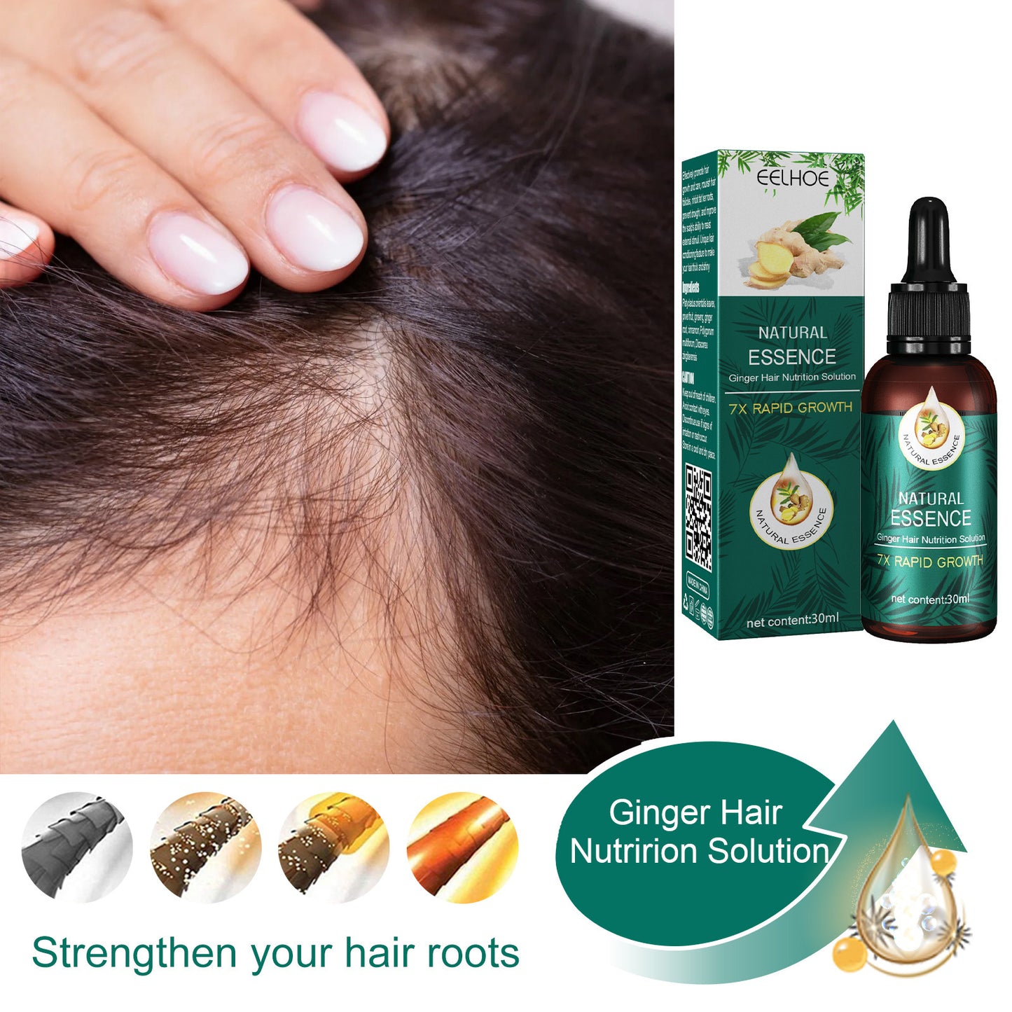 EELHOE Ginger Up Regrow & Repair Hair Nutrition Hair Care Essential Oil EELHOE COSMETICS