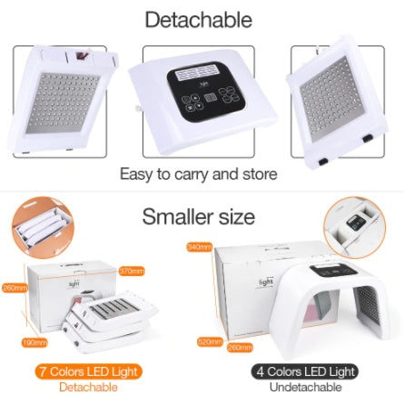 EELHOE 7 Colors PDF Led Light Therapy LED Mask Skin Rejuvenation Photon Device Spa Acne Remover Anti-Wrinkle Red Led Light Treatment EELHOE COSMETICS