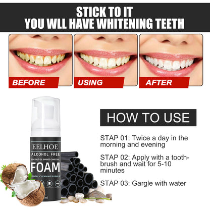 EELHOE Coconut Oil Bamboo Charcoal Mousse Foaming Toothpaste EELHOE COSMETICS