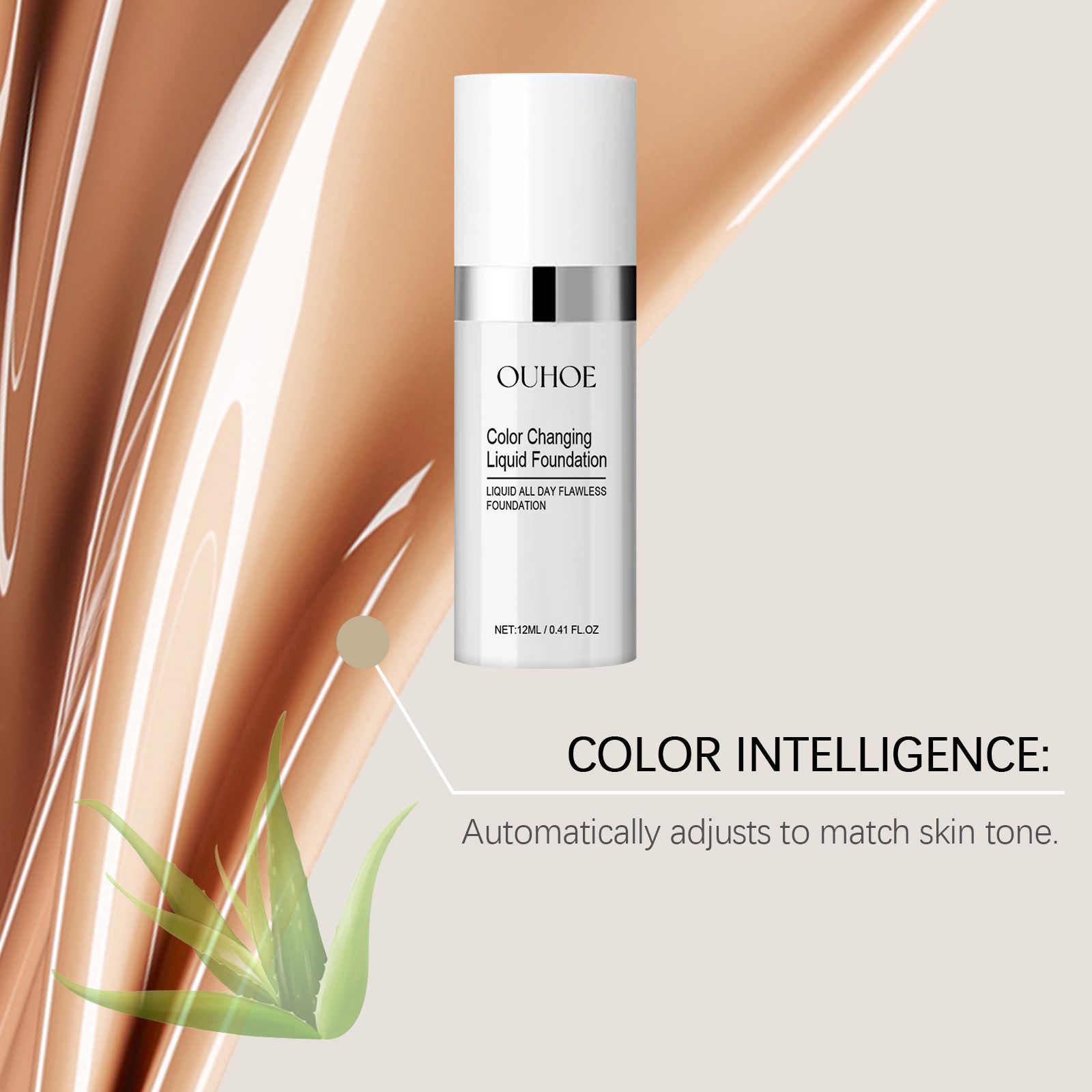 OUHOE Changing Color Liquid Foundation EELHOE COSMETICS