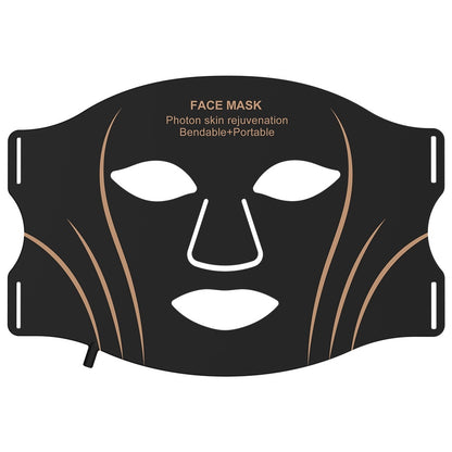 EELHOE Red Light LED Beauty Mask – Face & Neck Led Light Mask Black Gold EELHOE COSMETICS