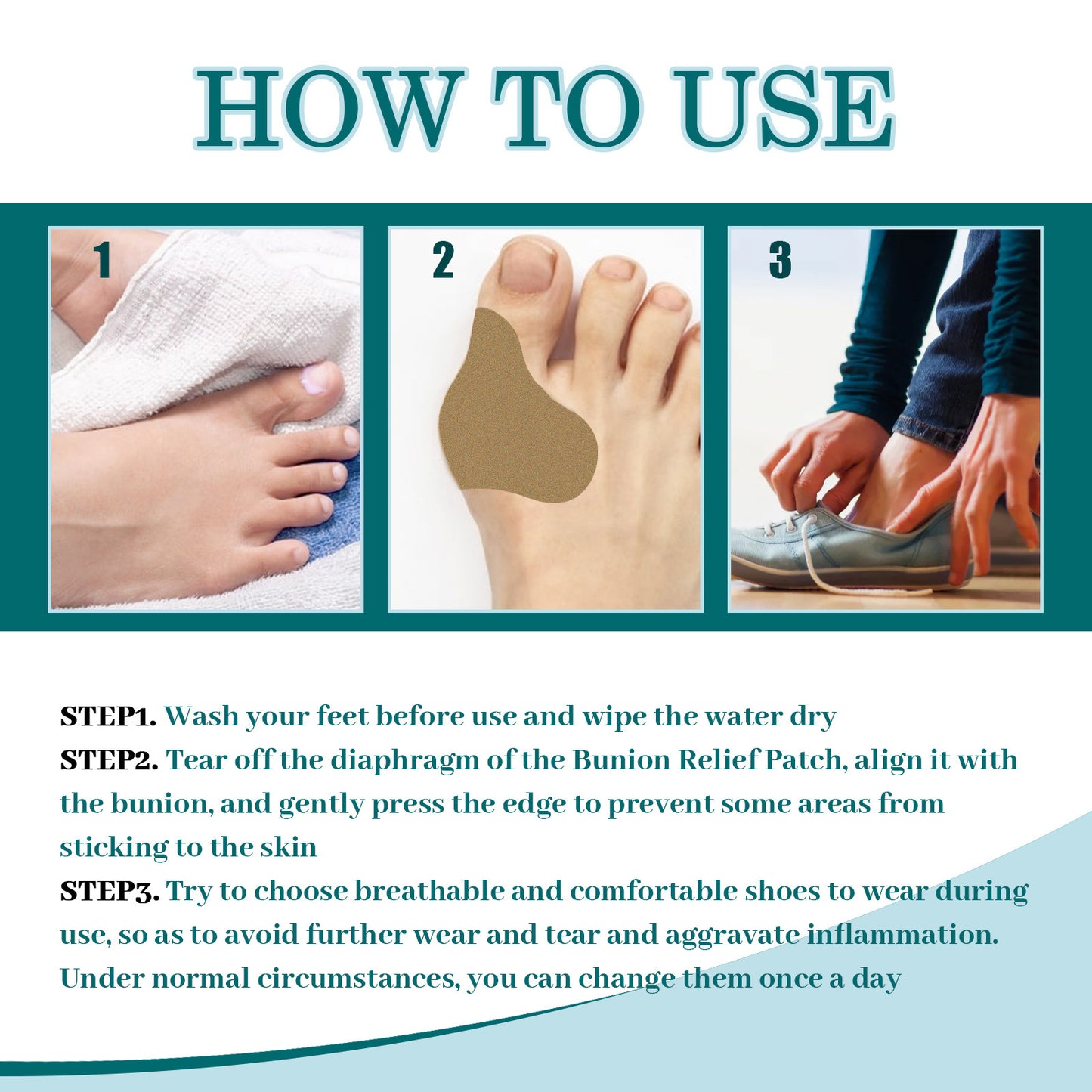 EELHOE Bunion Patch Relieve Foot Toe Swelling Pain Patch EELHOE COSMETICS