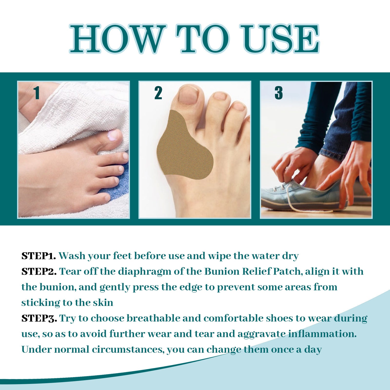 EELHOE Bunion Patch Relieve Foot Toe Swelling Pain Patch EELHOE COSMETICS