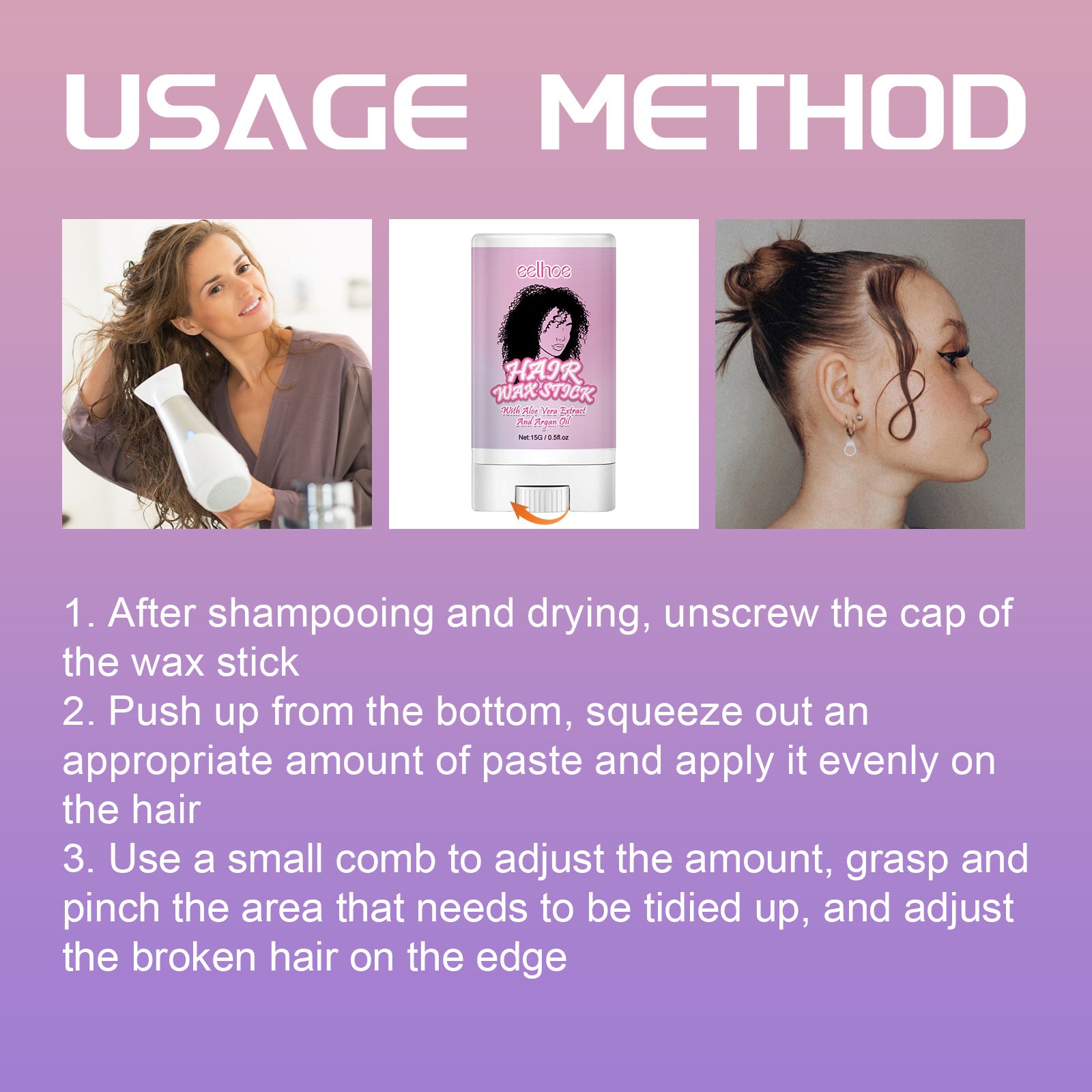 EELHOE Hair Wax Curly Hair Stick with Argan Oil EELHOE COSMETICS