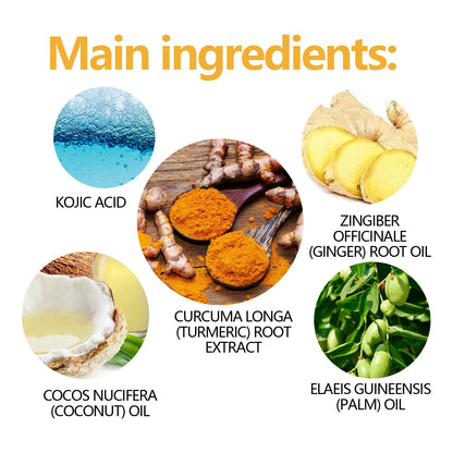 EELHOE Lemon turmeric kojic acid soap Gently Clean Facial Fading Spots Brighten Skin Color Hydrating Moisturizing EELHOE COSMETICS