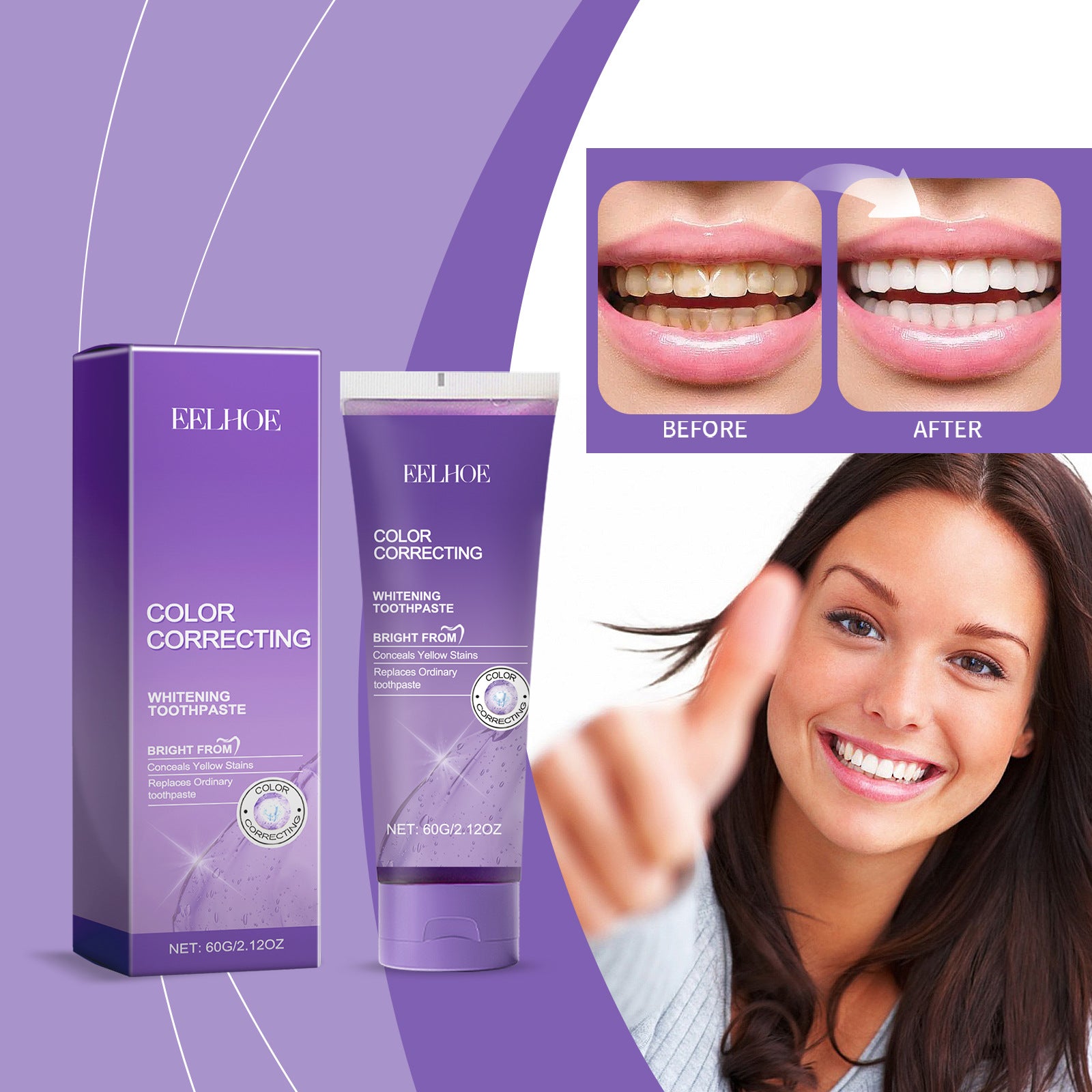 EELHOE Purple Toothpaste – Gentle Care for a Bright, Healthy Smile