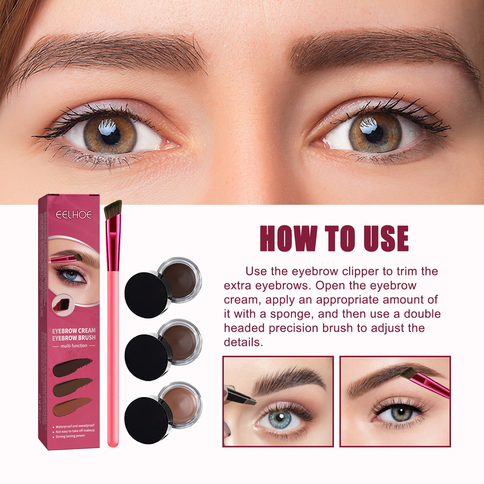 EELHOE Multi-function Wild Eyebrow Brush Set