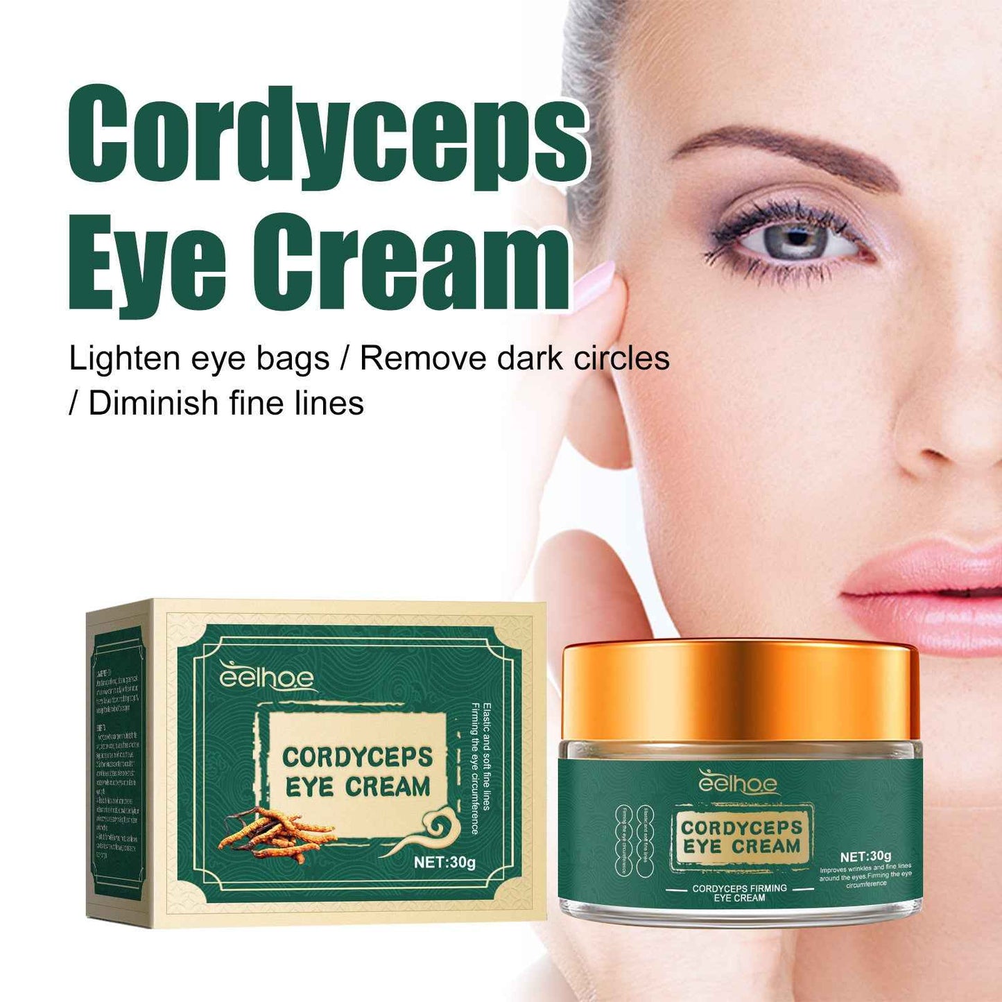 Cordyceps Eye Cream Fade Bags And Dark Circle Fine Lines EELHOE COSMETICS