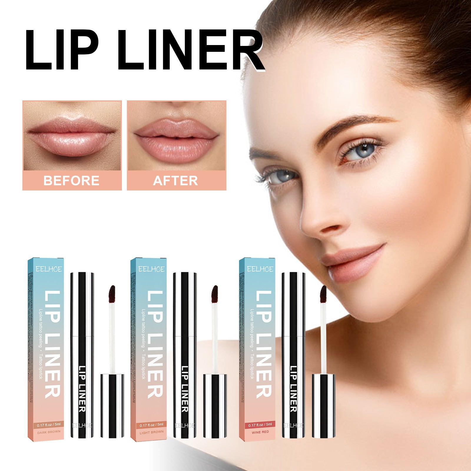 EELHOE Plump lip Stripping Lip Liner Outline Waterproof