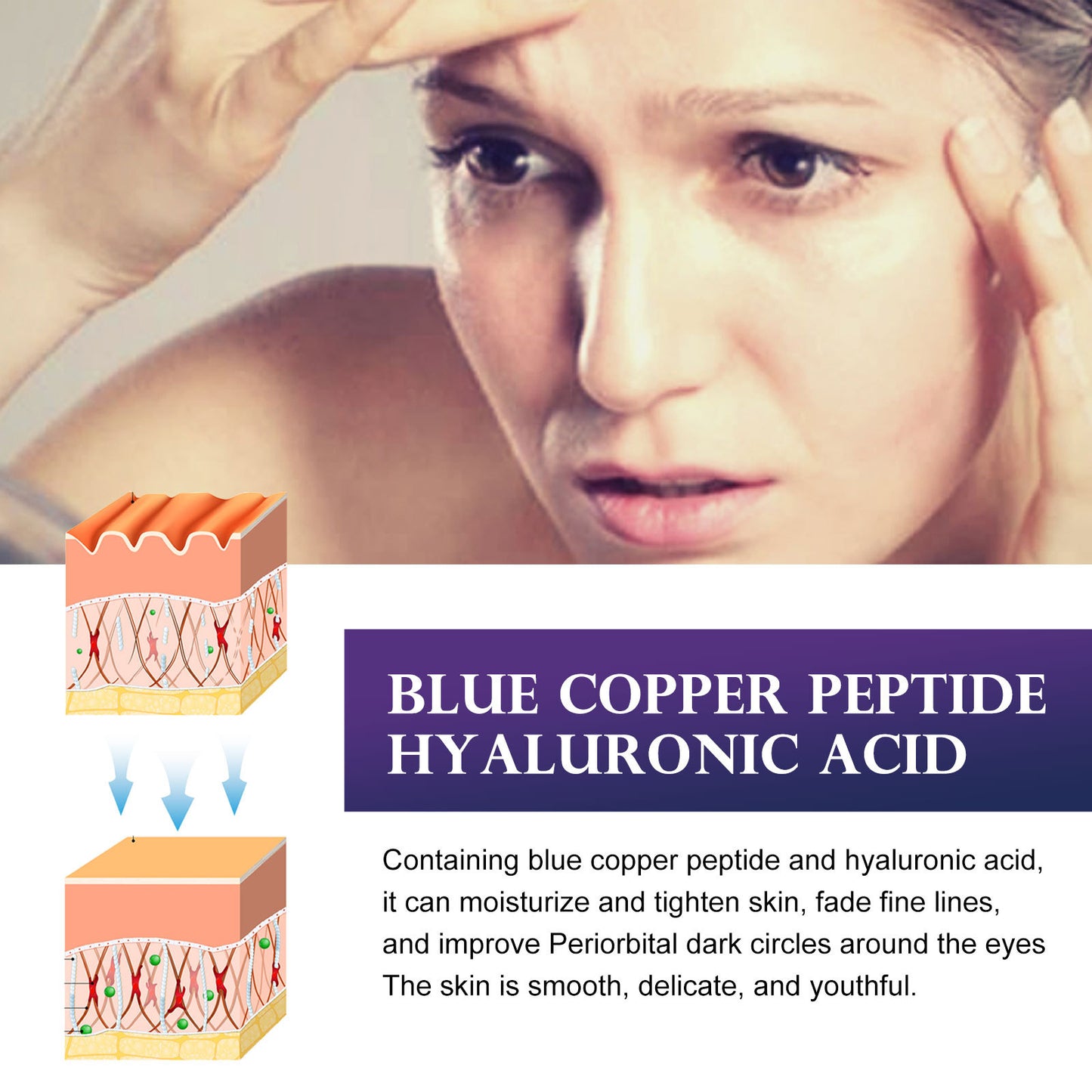 EELHOE Blue Copper Peptide Hyaluronic Acid Moisturizing Anti-Wrinkle Cream – Hydration & Anti-Aging EELHOE COSMETICS