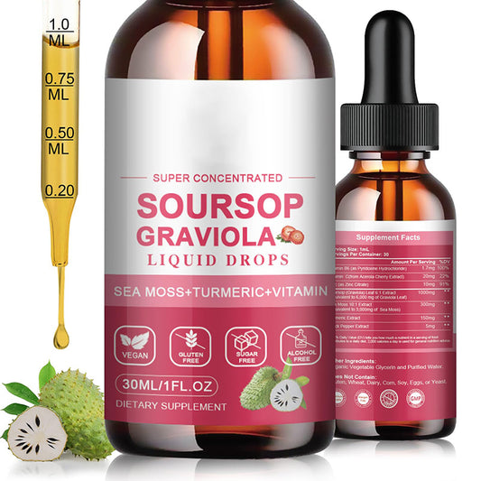 Soursop (Annona Leaf) Graviola Drops strawberry – 30ml & 60ml EELHOE COSMETICS
