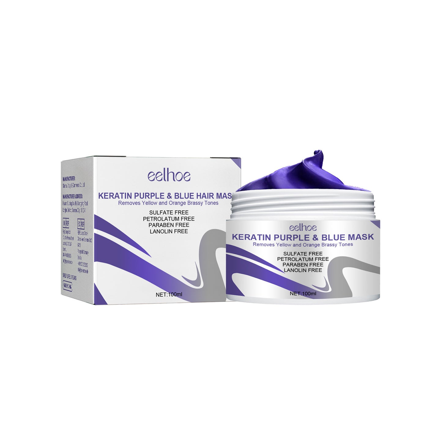 EELHOE Purple Hair Care Mask – Softening & Deep Hydration for Brighter Hair 100 Ml EELHOE COSMETICS