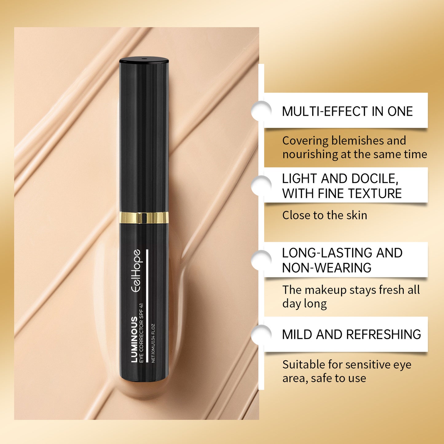EELHOE Dark Circles Eye Corrector SPF 41 – Ivory White 10ml EELHOE COSMETICS