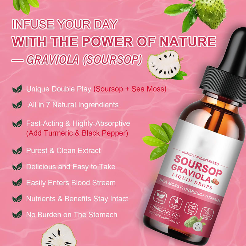Soursop (Annona Leaf) Graviola Drops strawberry – 30ml & 60ml EELHOE COSMETICS
