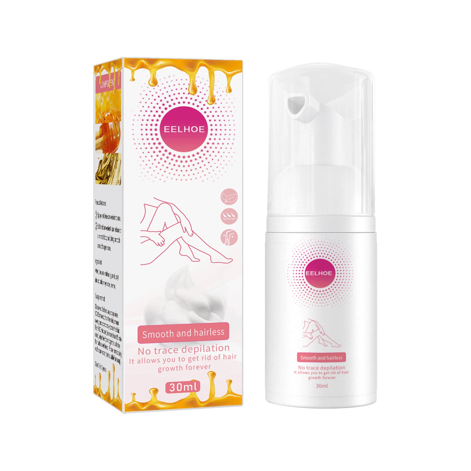 EELHOE Honey Spray depilation Hair Removal Spray Removes All Over The Body