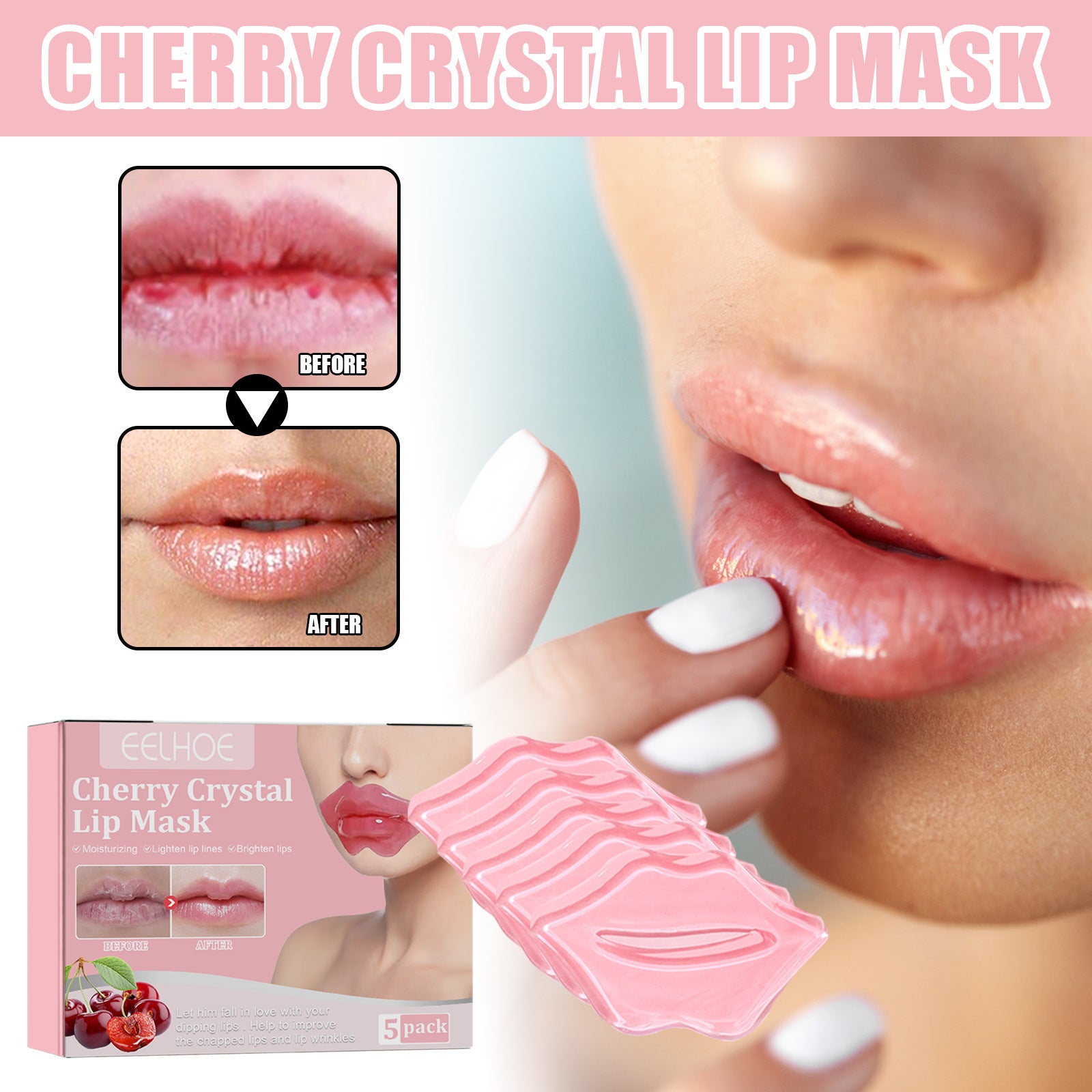 Eelhoe Cherry Crystal Lip Balm Fade Lip Lines Hydrating Moisturizing And Nourishing