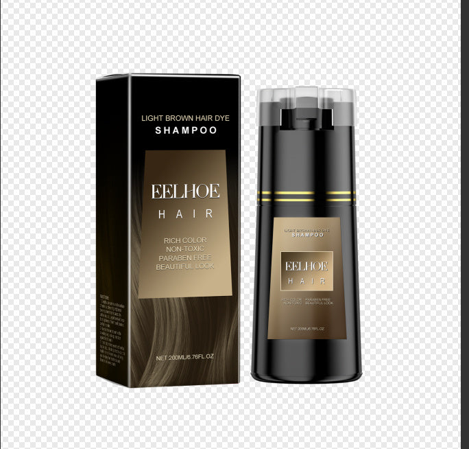 EELHOE Hair Dye Shampoo – Long-lasting Vibrant Hair Color & Shine in One Step Light Brown EELHOE COSMETICS