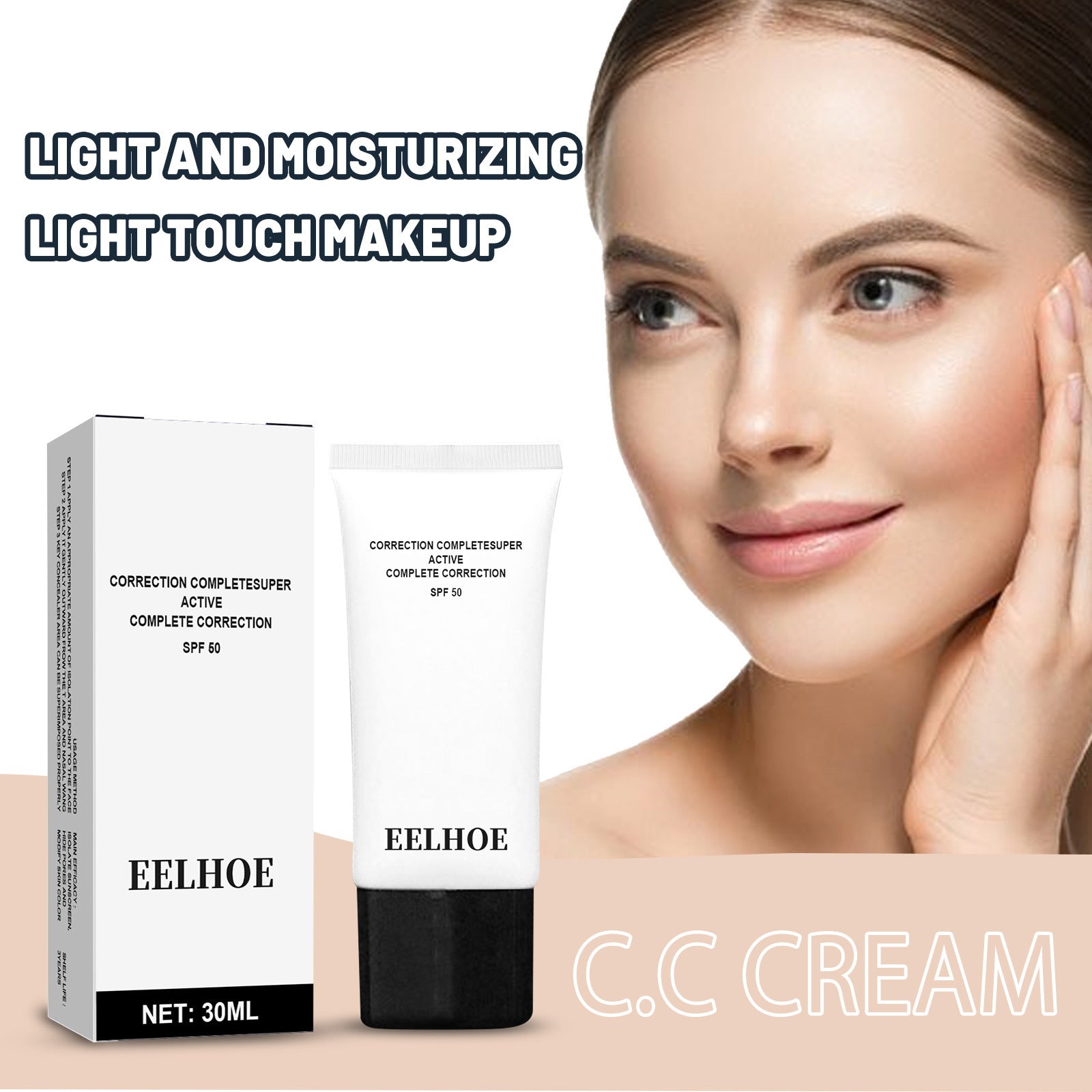 EELHOE Moisturizing Skin Before Makeup Foundation – Waterproof, Long-Lasting Hydration for a Flawless Base Ivory White