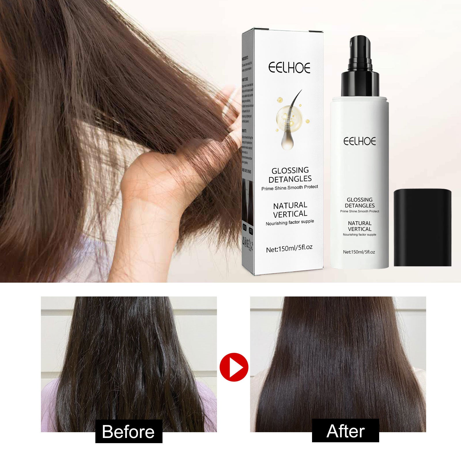 EELHOE Wash-Free Hair Care Spray – Repair Dry Hair Roots