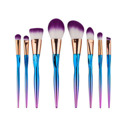 Foundation Brush Set Purplish hair EELHOE COSMETICS