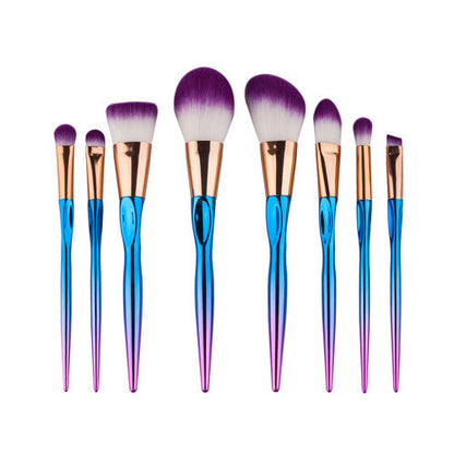 Foundation Brush Set Purplish hair EELHOE COSMETICS