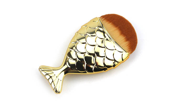 Mermaid Foundation Makeup Brush Color Fishtail Plating Gold EELHOE COSMETICS