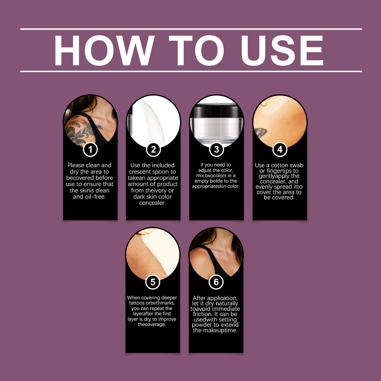 EELHOE Tattoo Concealer Suit – Full Coverage Waterproof Tattoo Cover Kit EELHOE COSMETICS