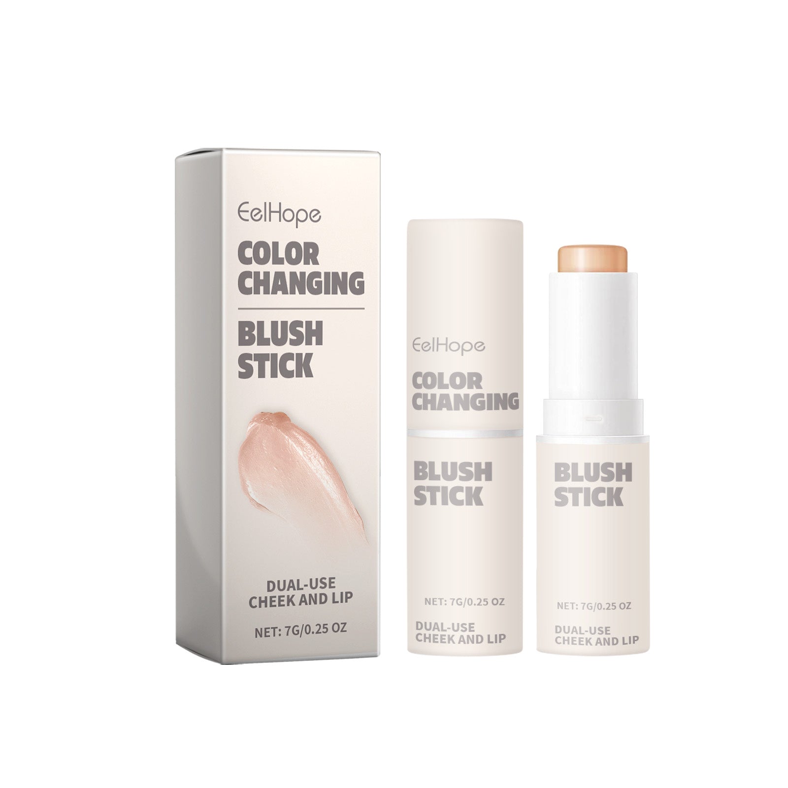 EELHOE Color Changing Blusher Stick – Hydrating Skincare-Infused Makeup for Natural Glow