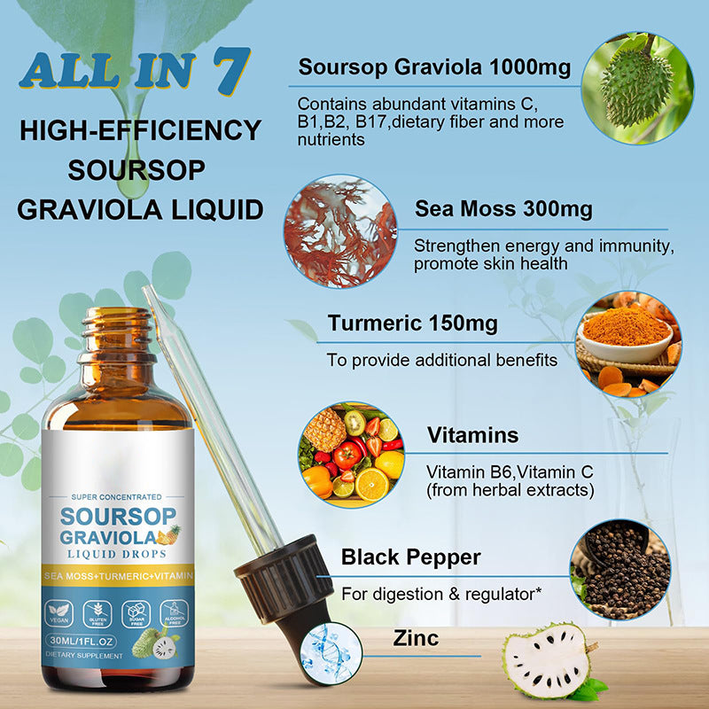 Soursop (Annona Leaf) Graviola Drops Ananas – 30ml & 60ml EELHOE COSMETICS