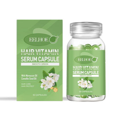 EELHOE Hair Care Vitamin Serum Capsules – Relieve Dryness & Nourish Hair (30 Pieces) Green EELHOE COSMETICS