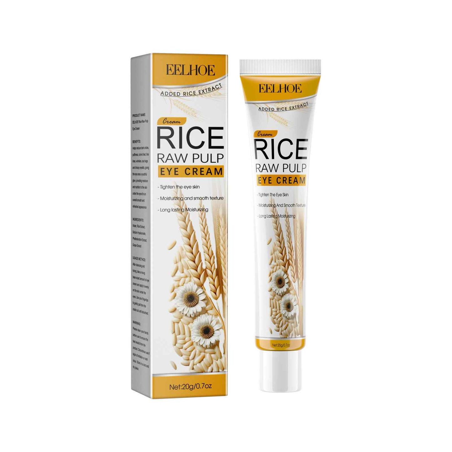 Rice Puree Eye Cream Reduces Wrinkles By Eye Bags And Dark Circle Picture Color EELHOE COSMETICS