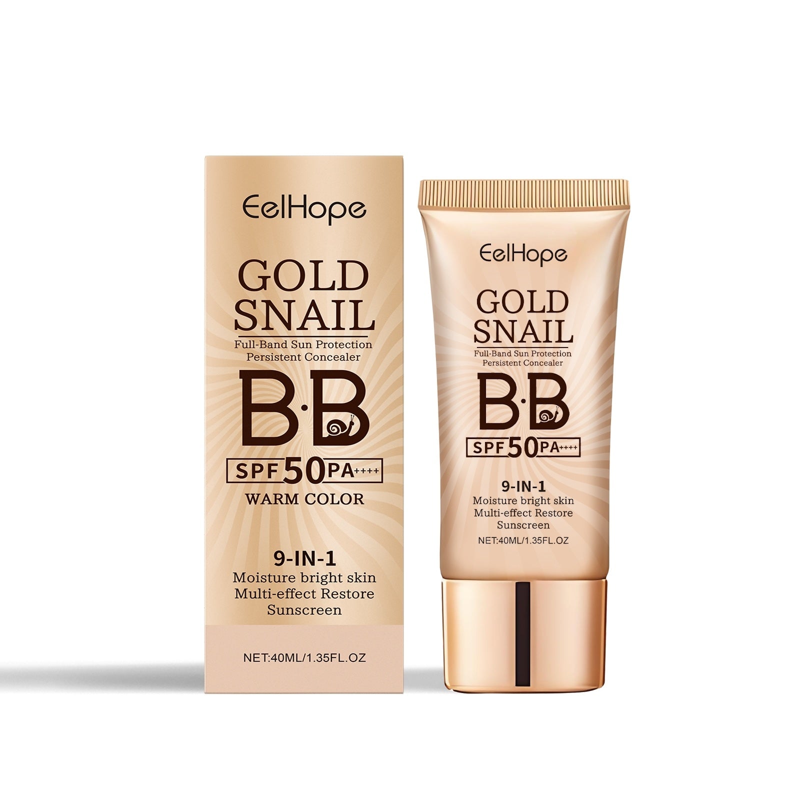 EELHOE Golden Snail Sunscreen BB Cream 3-in-1 Skincare + Sunscreen + Makeup EELHOE COSMETICS