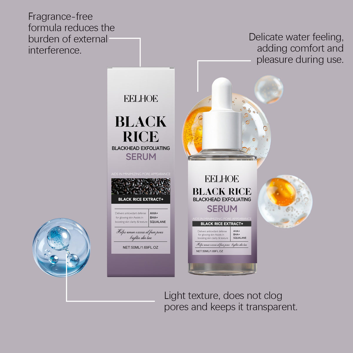 EELHOE Black Rice Exfoliating Liquid with Niacinamide - 50 ml EELHOE COSMETICS