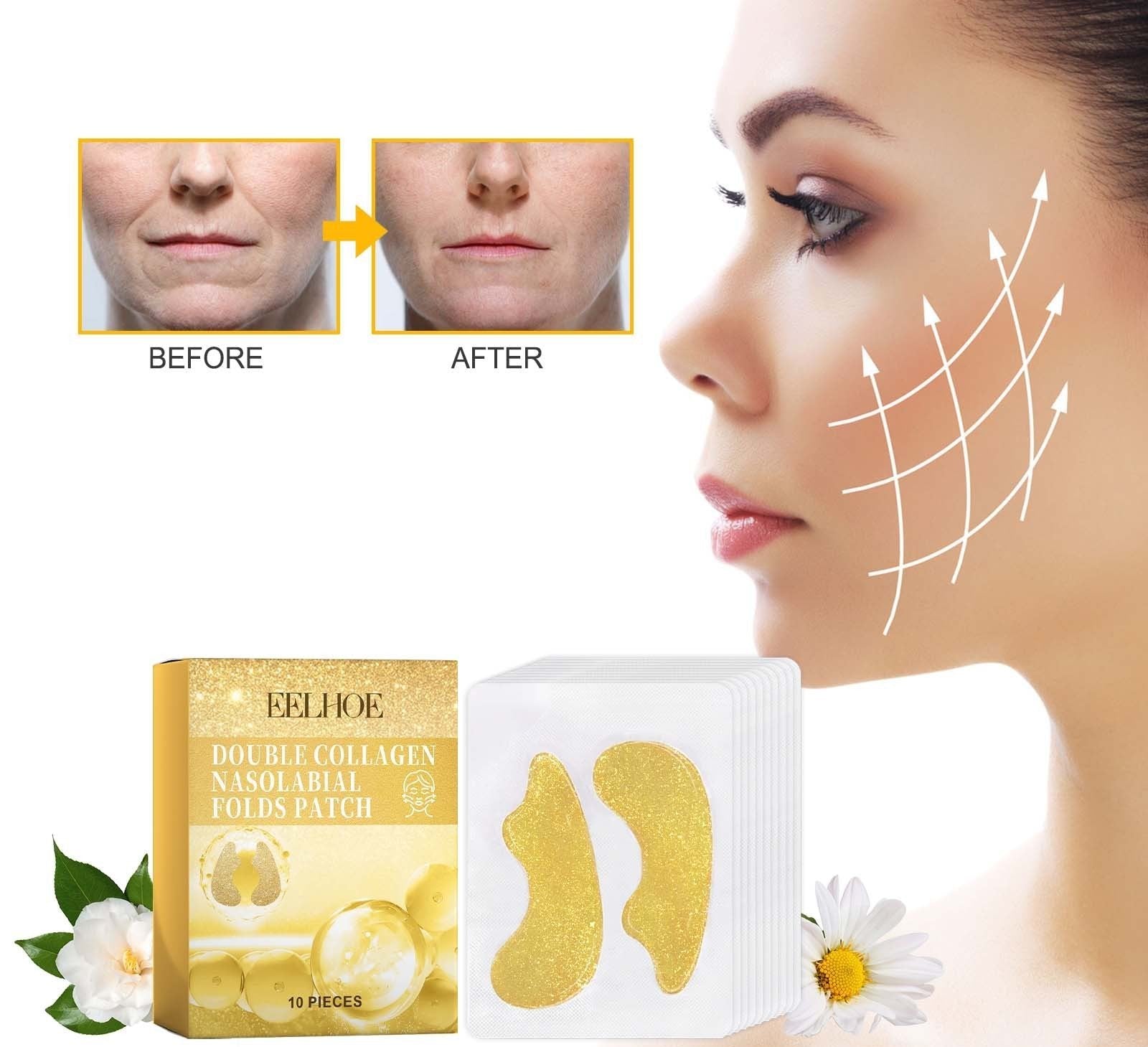 EELHOE Collagen Eye Mask & Nasolabial Fold Patch – Double Collagen Power