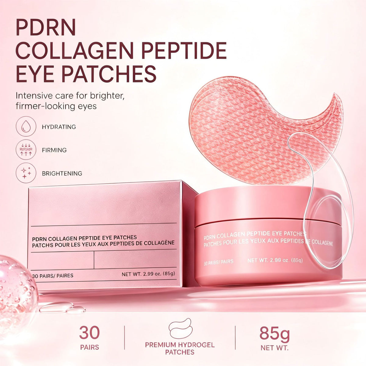 Collagen Polypeptide Texture Eye Mask Patch Collagen Peptide Eye Pad EELHOE COSMETICS