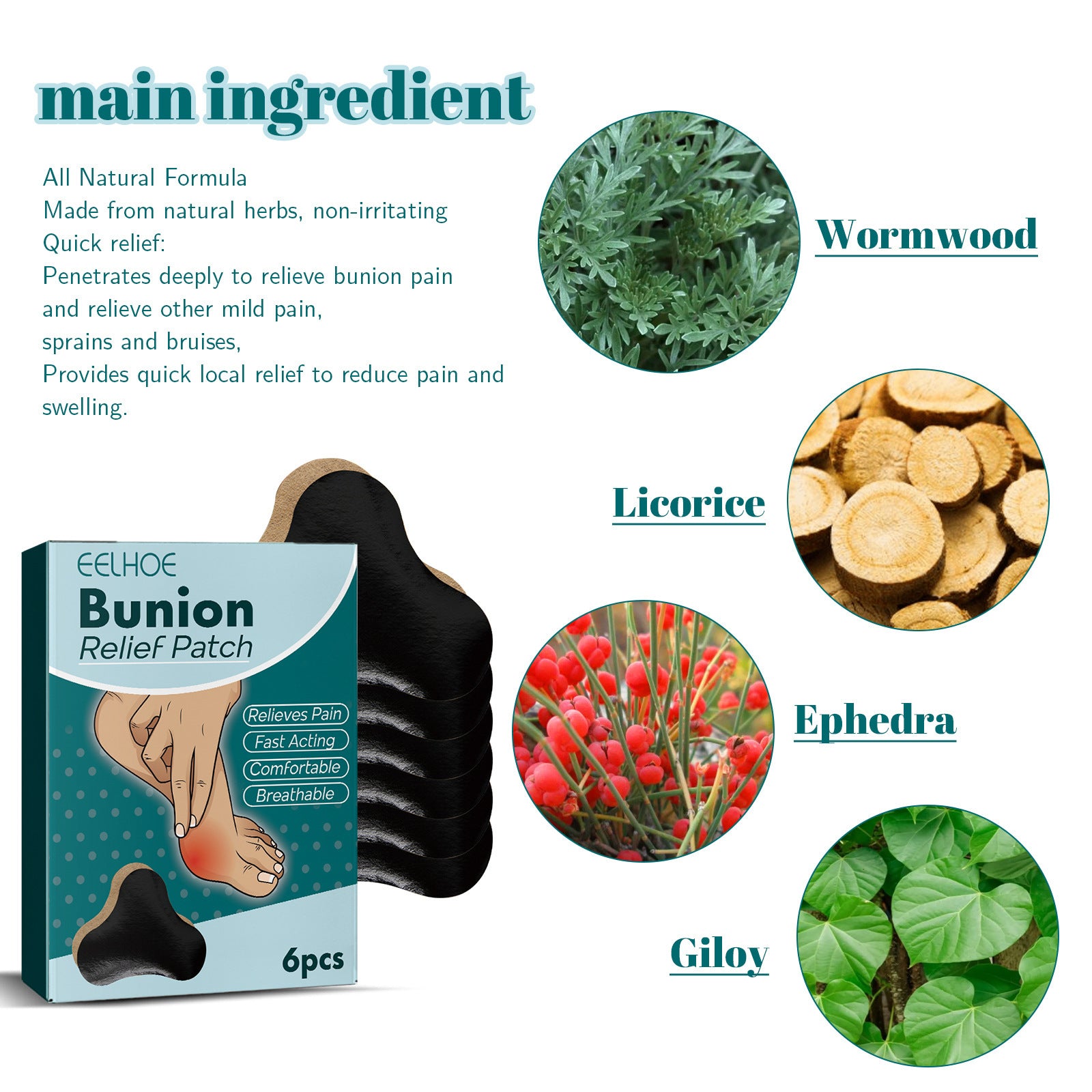 EELHOE Bunion Patch Relieve Foot Toe Swelling Pain Patch EELHOE COSMETICS