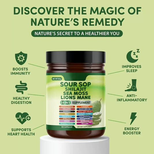 24-in-1 Superfood & Wellness Supplement Capsules – 60 Pieces EELHOE COSMETICS