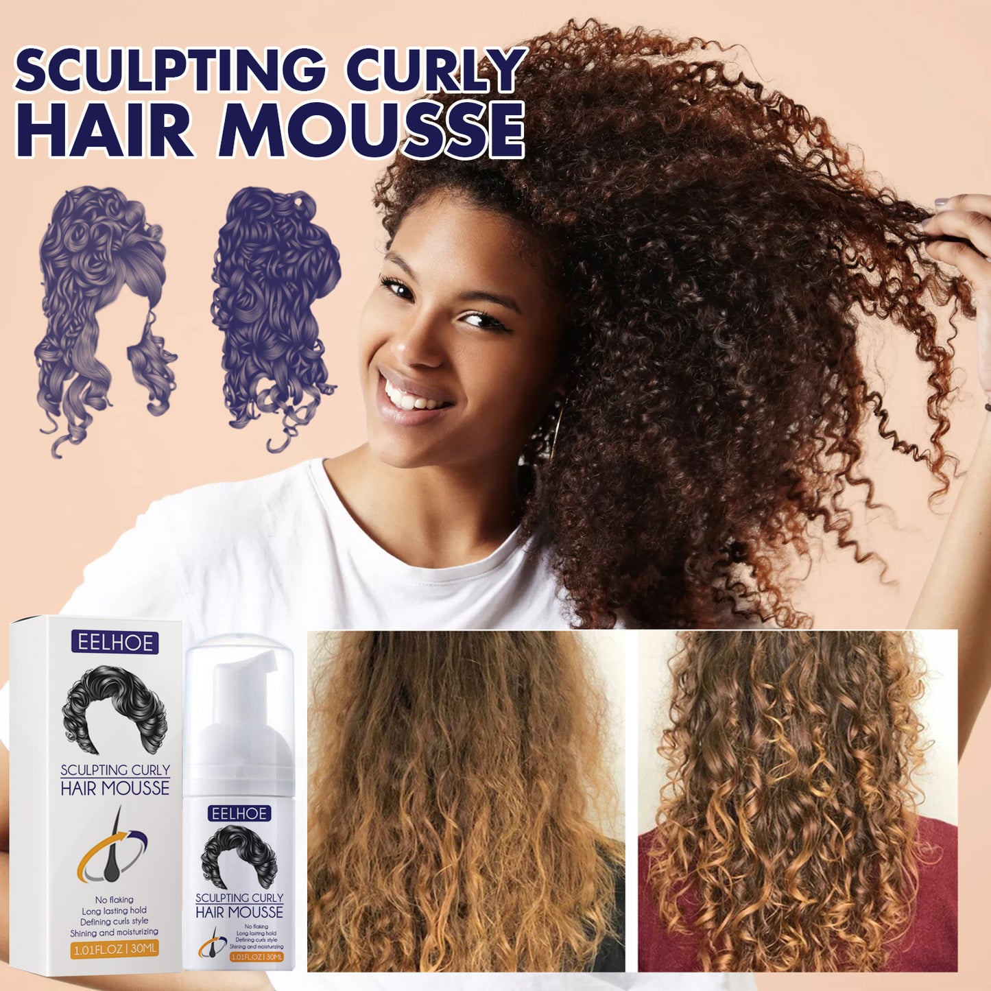 Eelhoe Anti-frizz Curly Hair Plump Hair Spray EELHOE COSMETICS