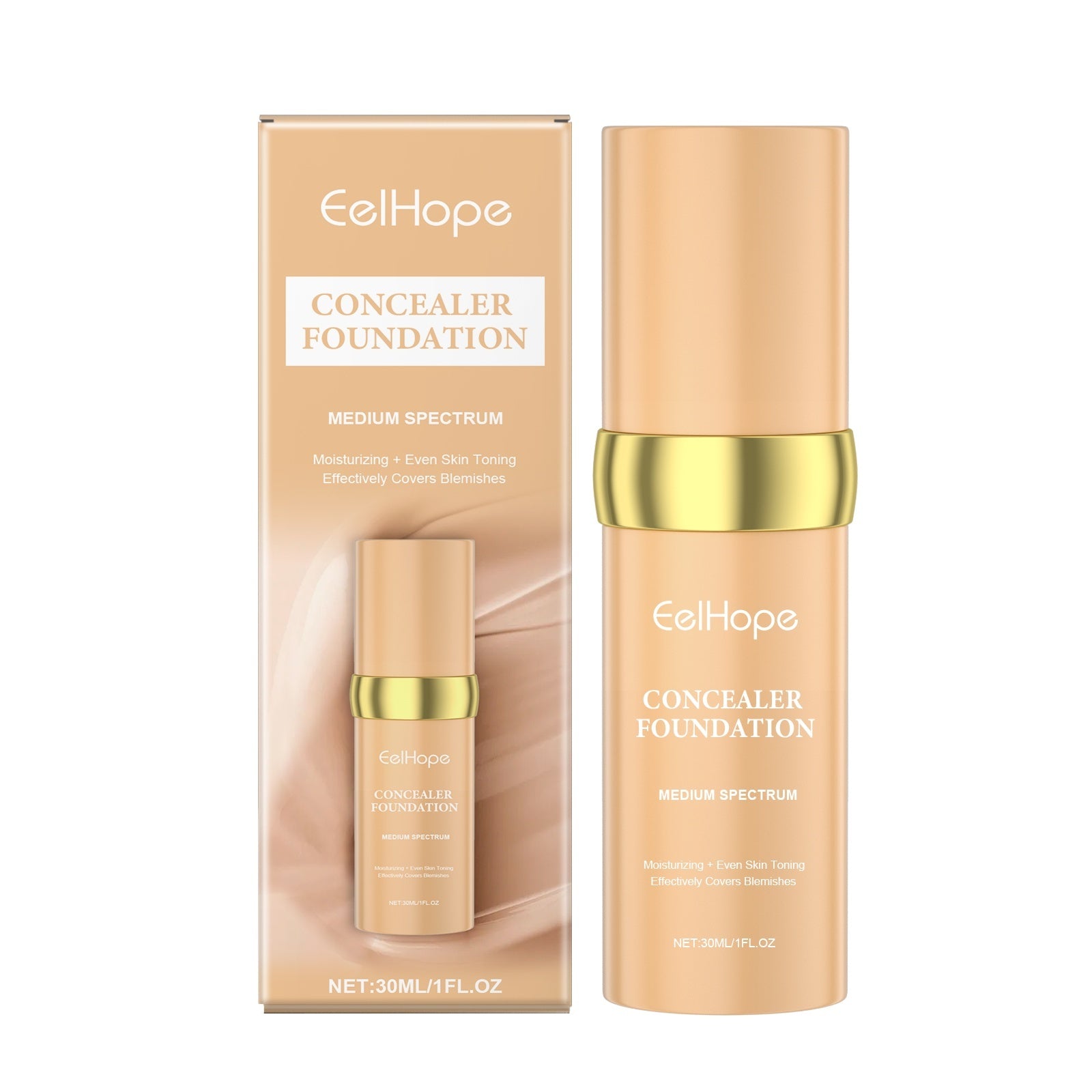 EELHOE Concealer Foundation – Hydrating, Brightening, and Full Coverage in One 30ml