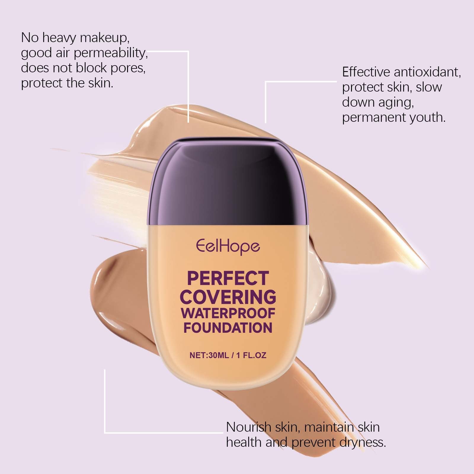 EELHOE Concealing Foundation Brightening Skin Color Without