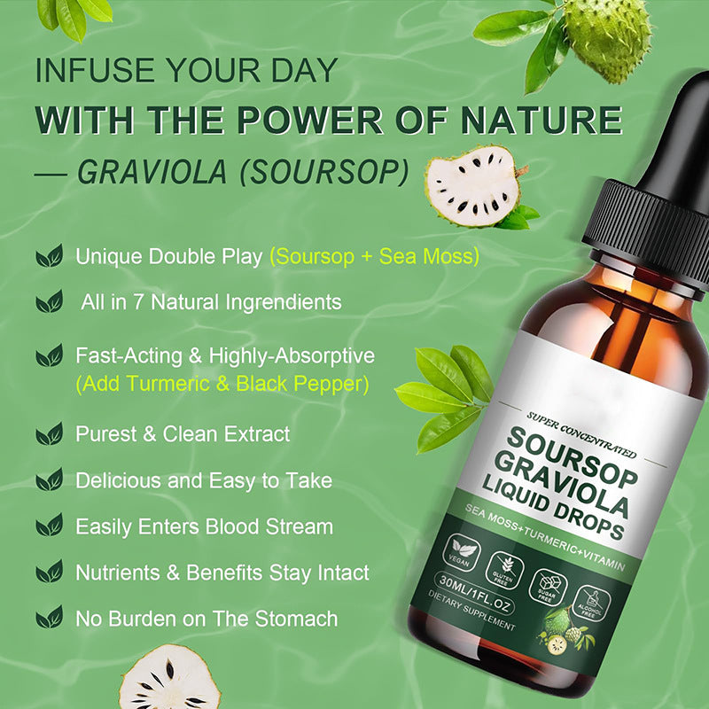 Soursop (Annona Leaf) Graviola Drops – 30ml & 60ml EELHOE COSMETICS
