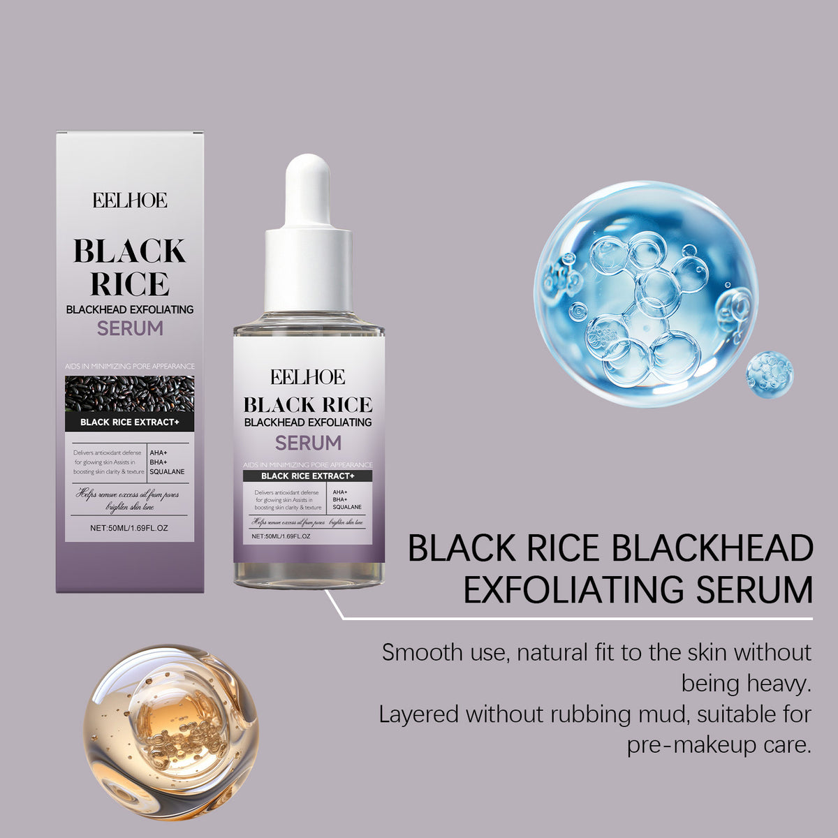 EELHOE Black Rice Exfoliating Liquid with Niacinamide - 50 ml EELHOE COSMETICS