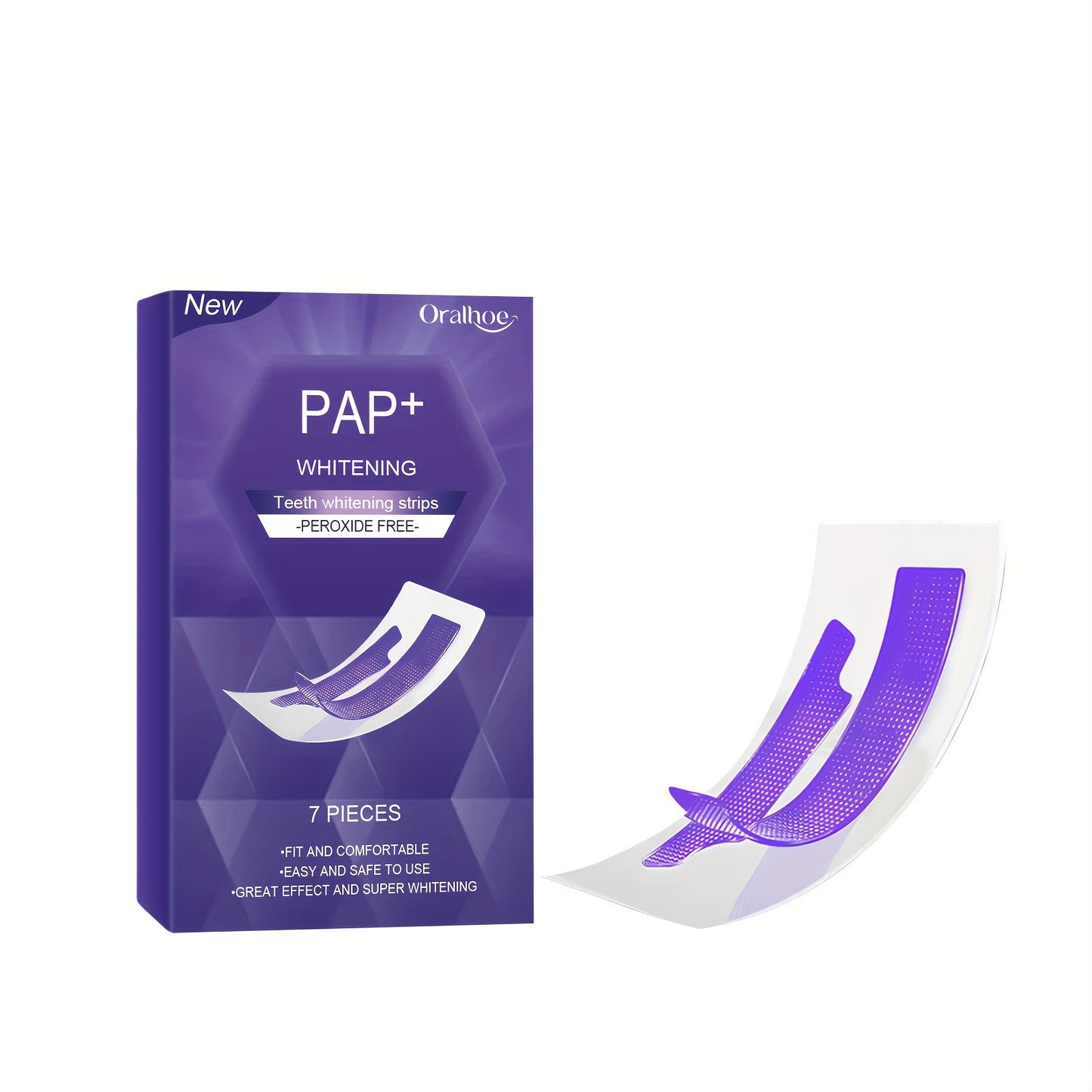 EELHOE Purple Teeth Strips – The Dry-Apply Whitening Strip 1 Box EELHOE COSMETICS