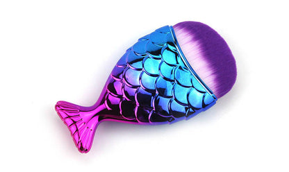 Mermaid Foundation Makeup Brush Color Fishtail Plating Blue And Purple EELHOE COSMETICS
