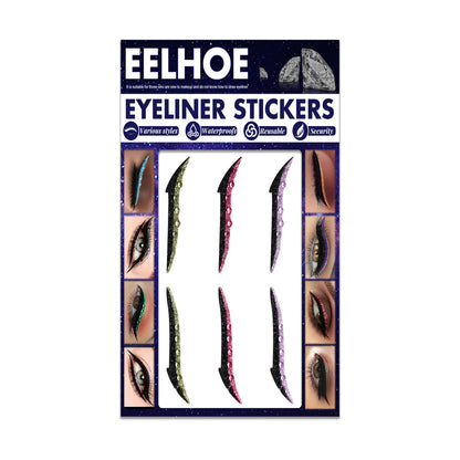 EELHOE Colored Diamonds Eyelid Line Sticker Waterproof Self-adhesive Eye Liner Eyeliner 5 Style EELHOE COSMETICS